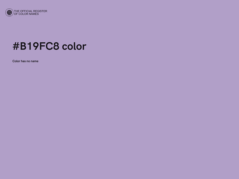 #B19FC8 color image