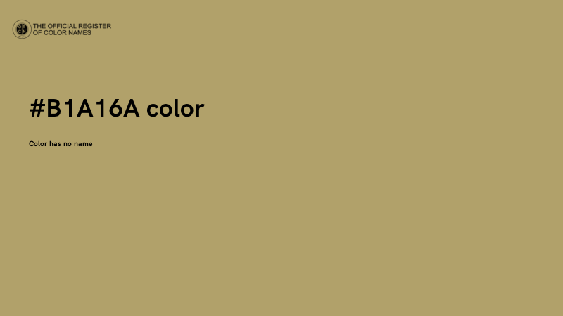 #B1A16A color image