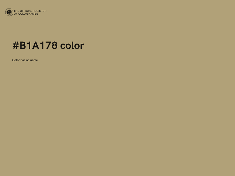 #B1A178 color image