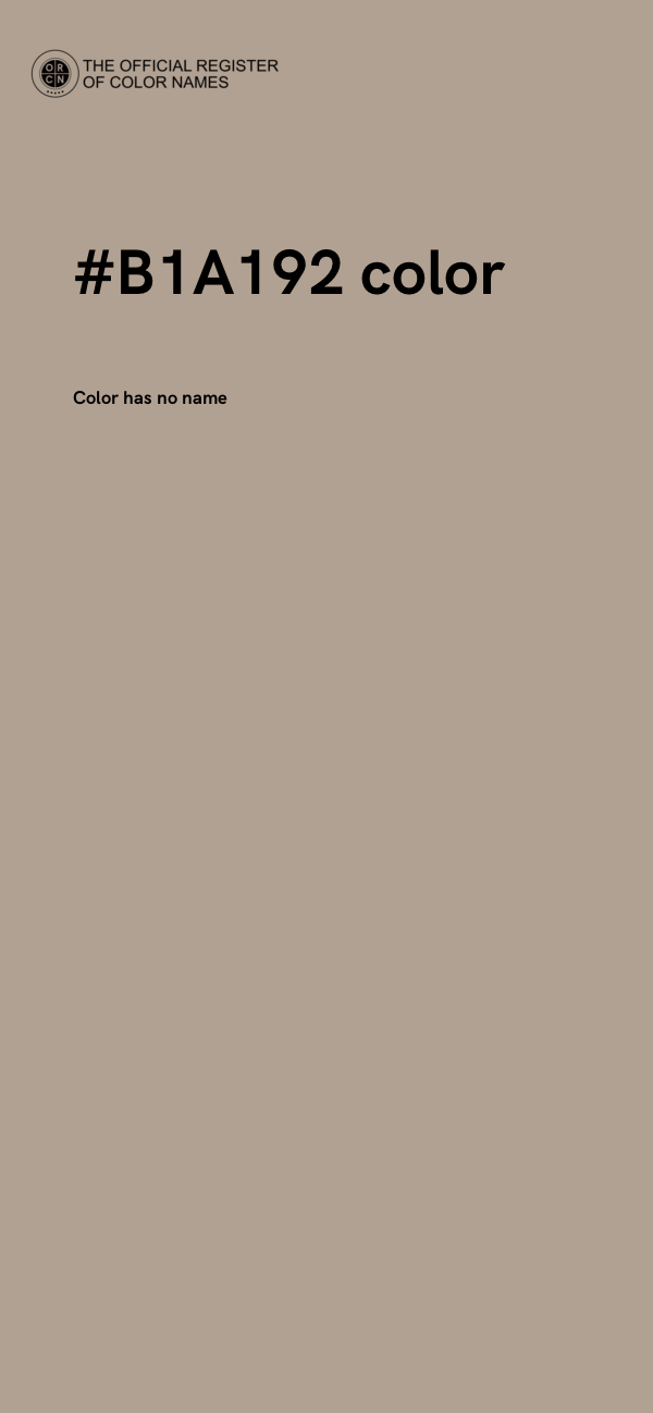 #B1A192 color image