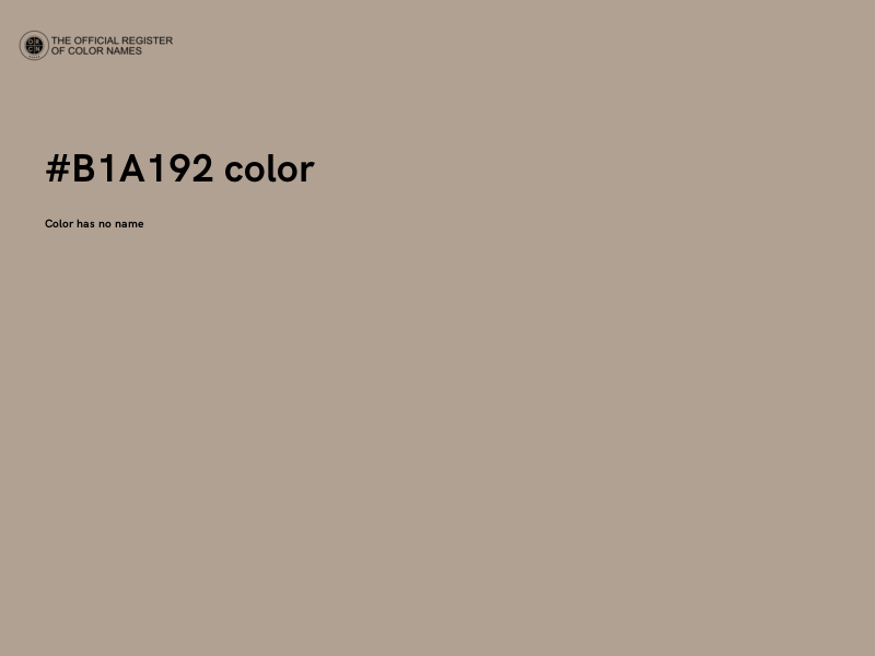 #B1A192 color image
