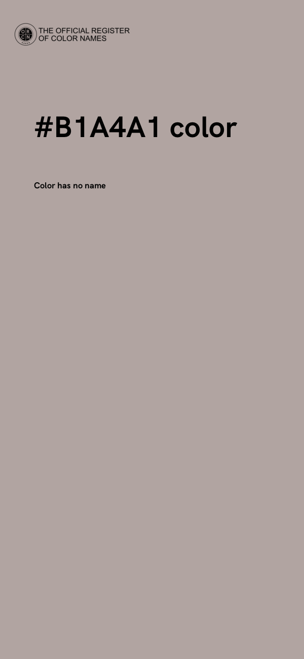 #B1A4A1 color image