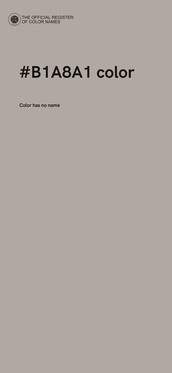 #B1A8A1 color image
