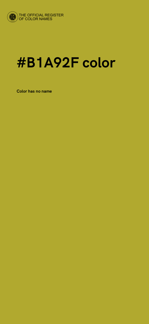 #B1A92F color image