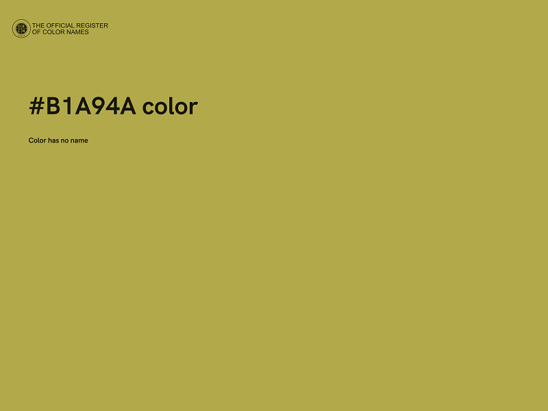 #B1A94A color image