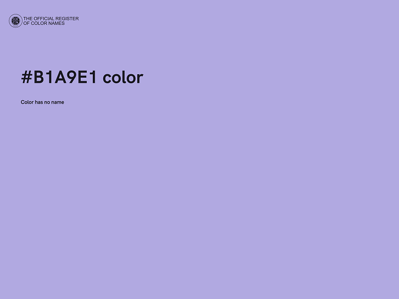 #B1A9E1 color image