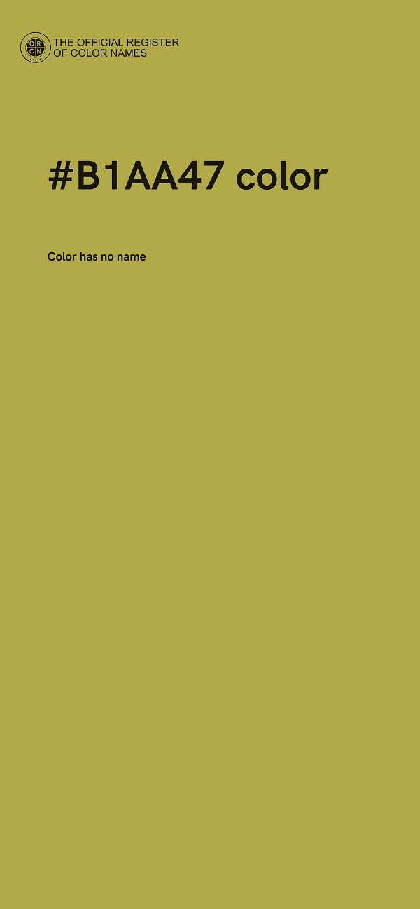 #B1AA47 color image