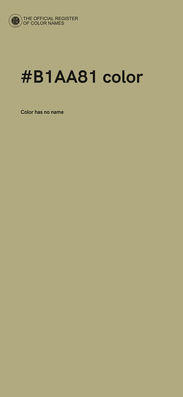 #B1AA81 color image