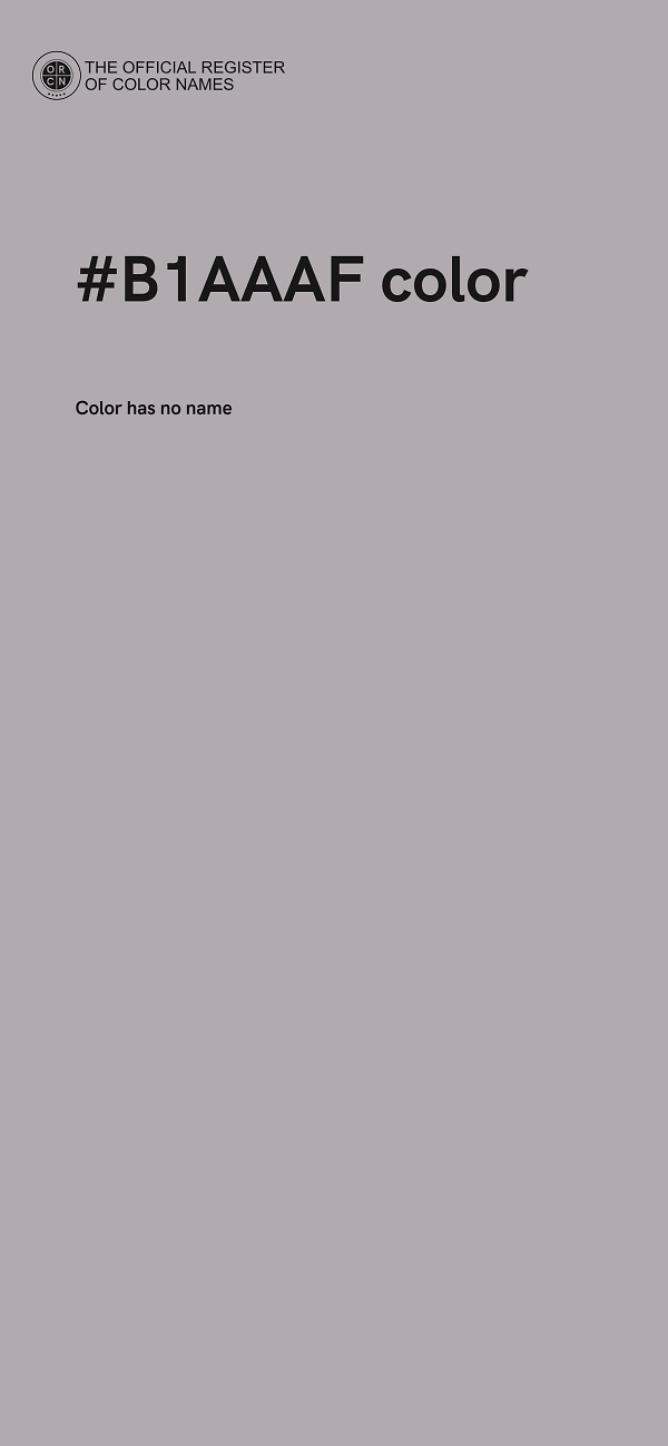 #B1AAAF color image