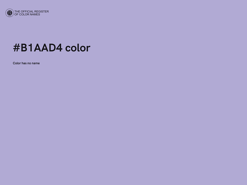 #B1AAD4 color image