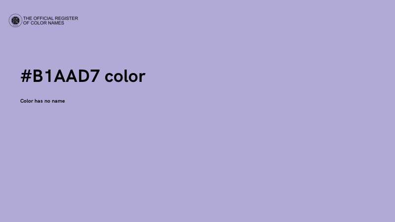#B1AAD7 color image