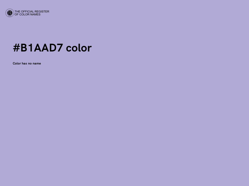 #B1AAD7 color image