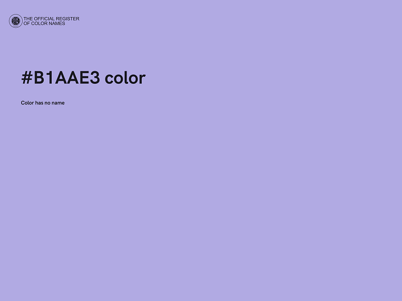 #B1AAE3 color image