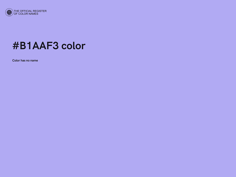 #B1AAF3 color image