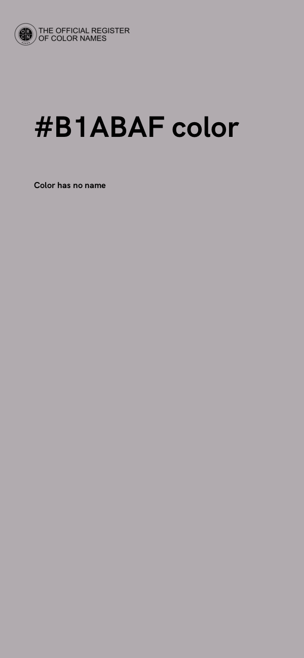 #B1ABAF color image