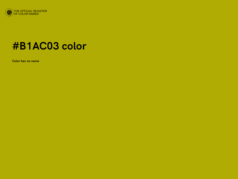 #B1AC03 color image