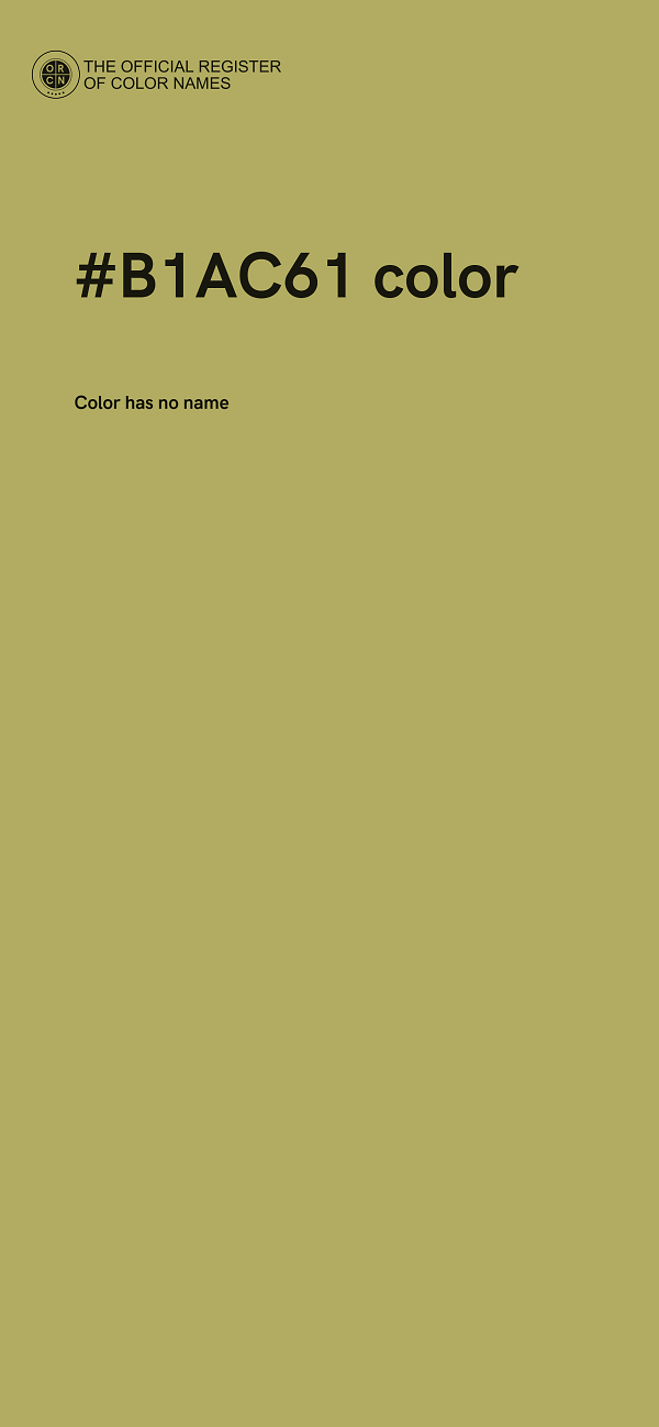 #B1AC61 color image