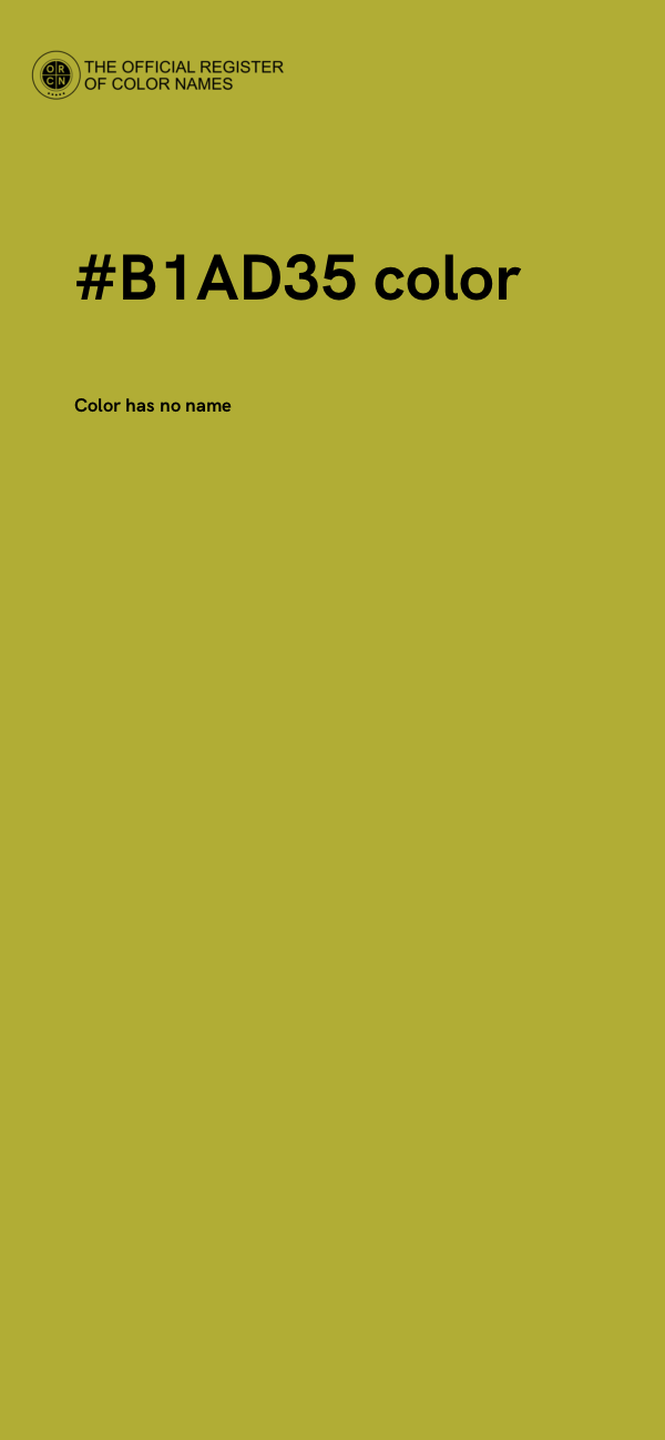 #B1AD35 color image
