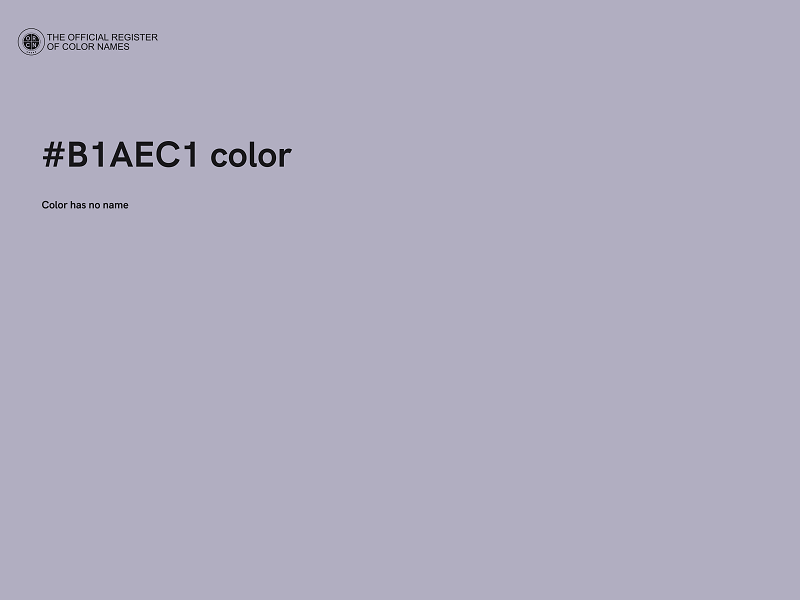 #B1AEC1 color image