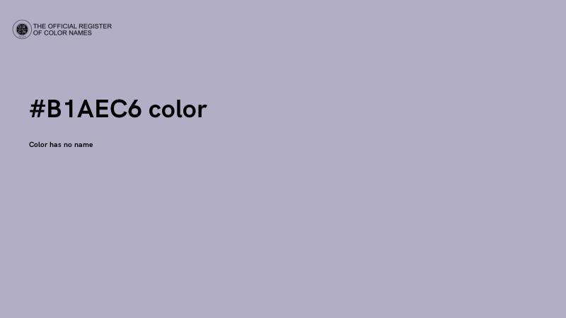 #B1AEC6 color image
