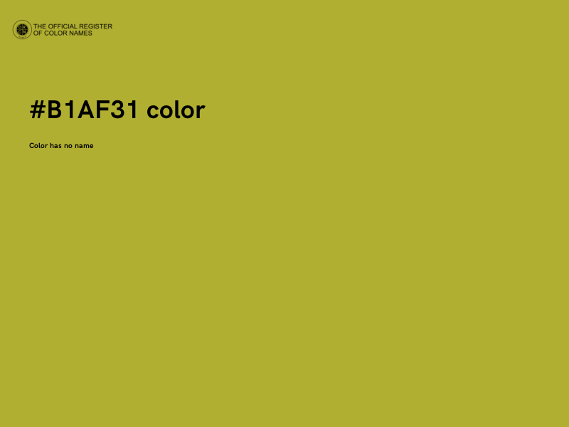 #B1AF31 color image