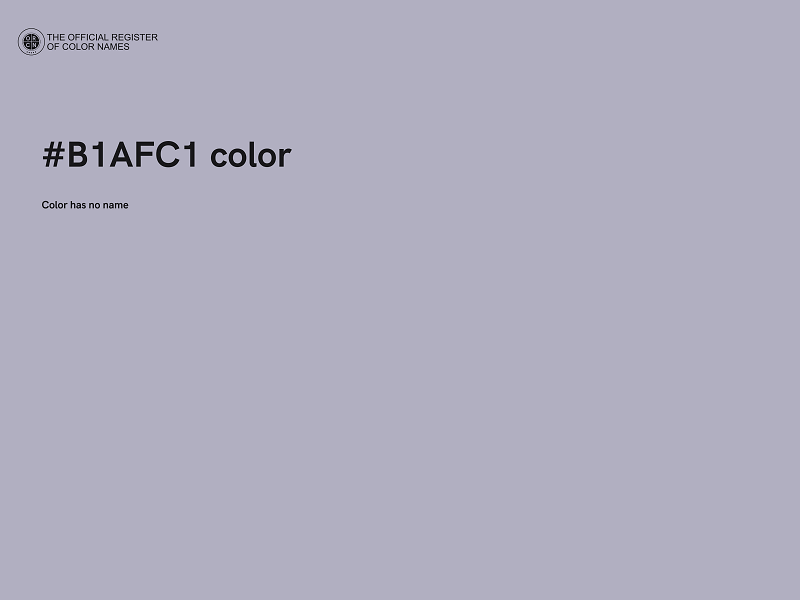 #B1AFC1 color image
