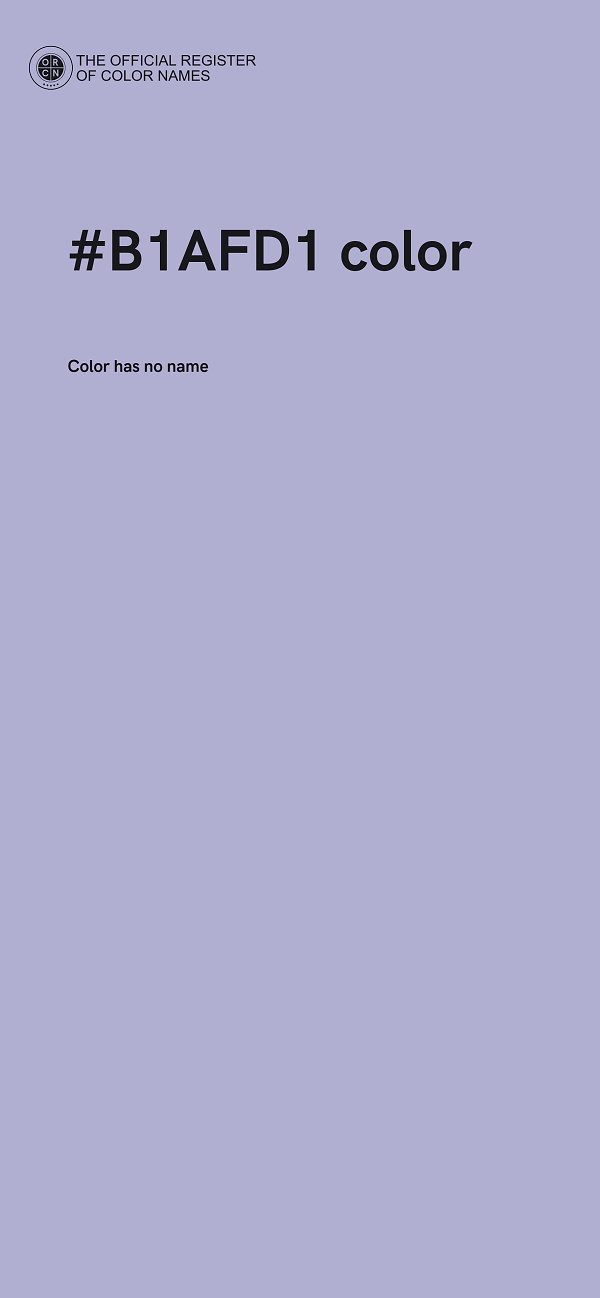 #B1AFD1 color image