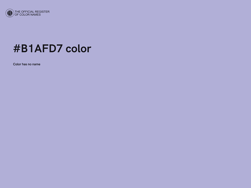 #B1AFD7 color image