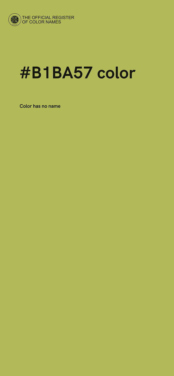 #B1BA57 color image