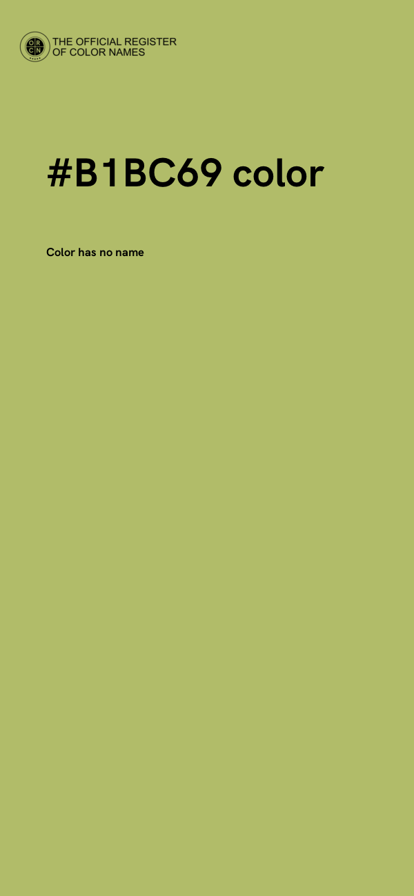 #B1BC69 color image