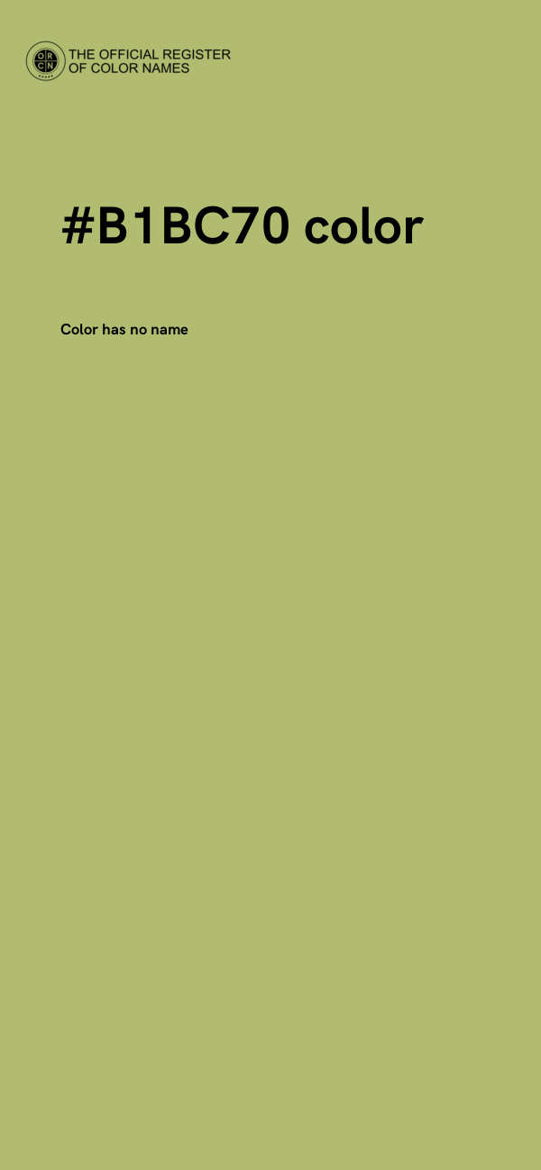 #B1BC70 color image
