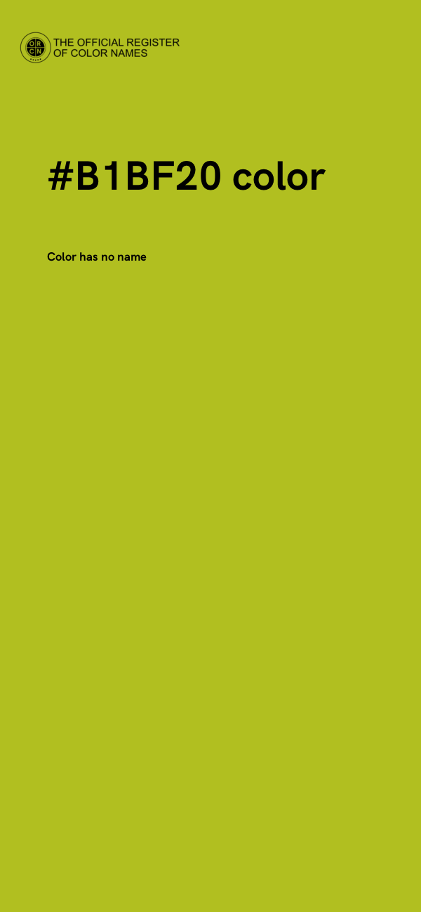 #B1BF20 color image
