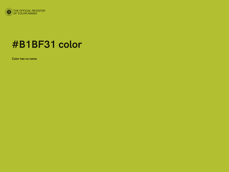 #B1BF31 color image