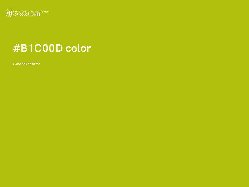 #B1C00D color image