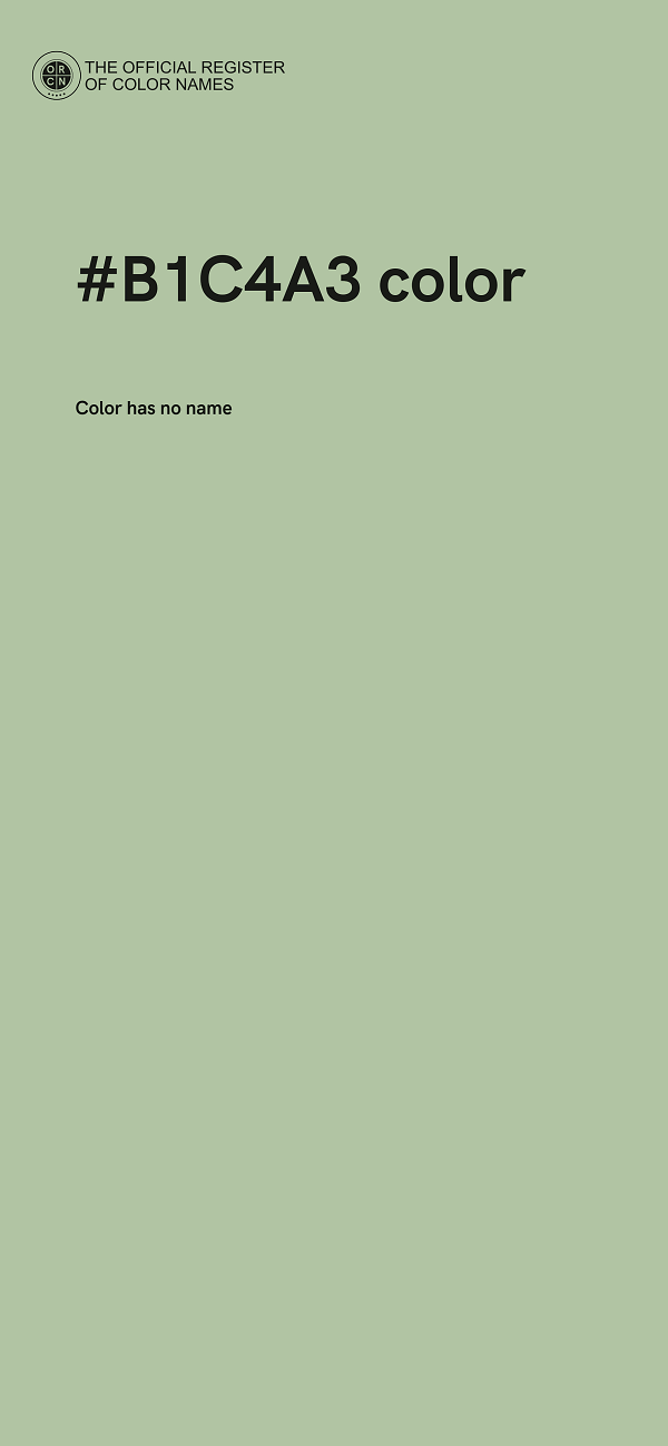 #B1C4A3 color image