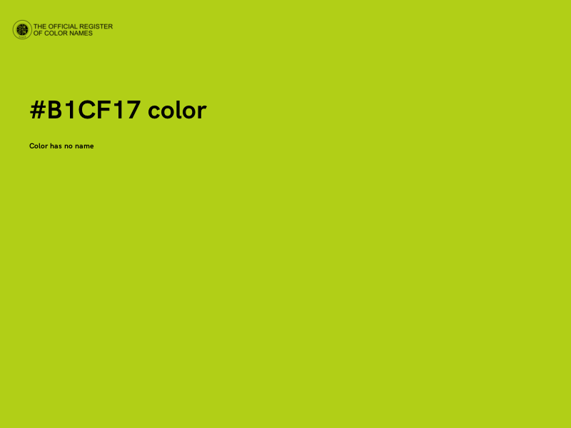 #B1CF17 color image