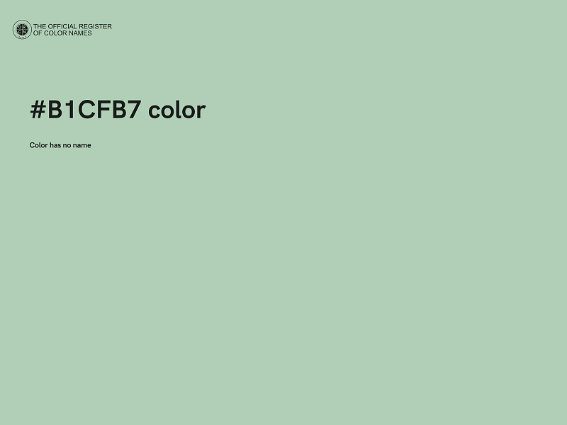#B1CFB7 color image