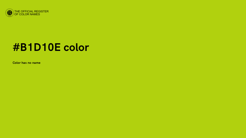 #B1D10E color image