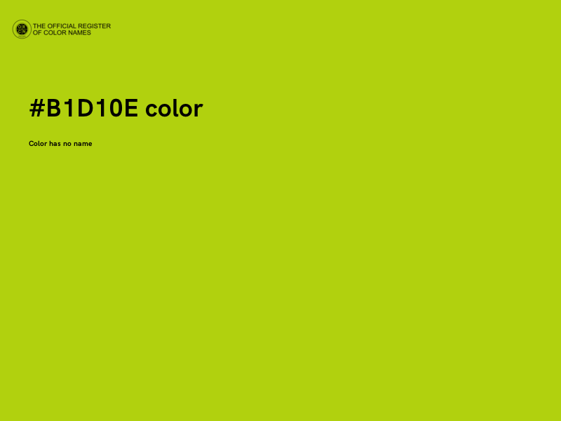 #B1D10E color image
