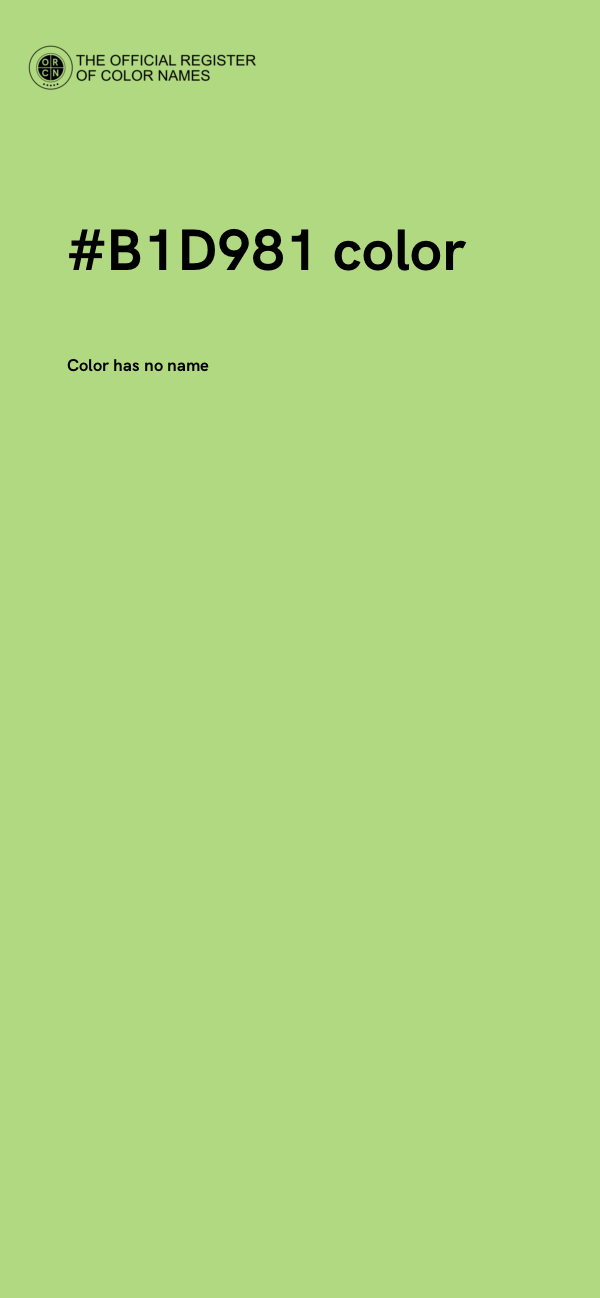 #B1D981 color image