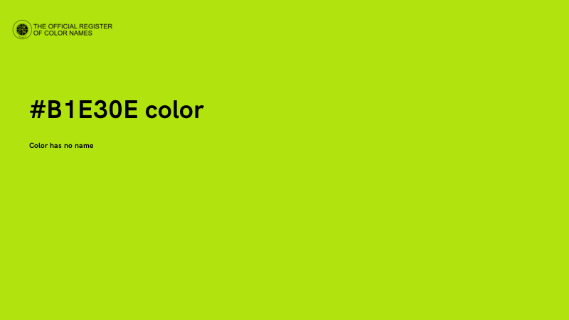 #B1E30E color image