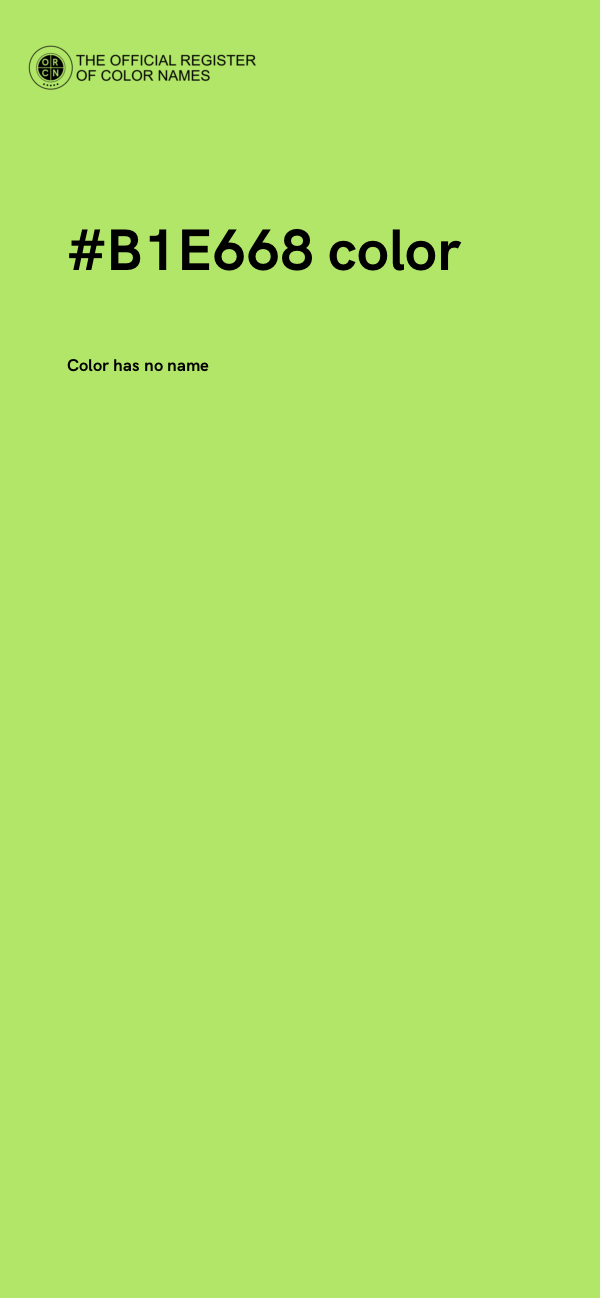 #B1E668 color image