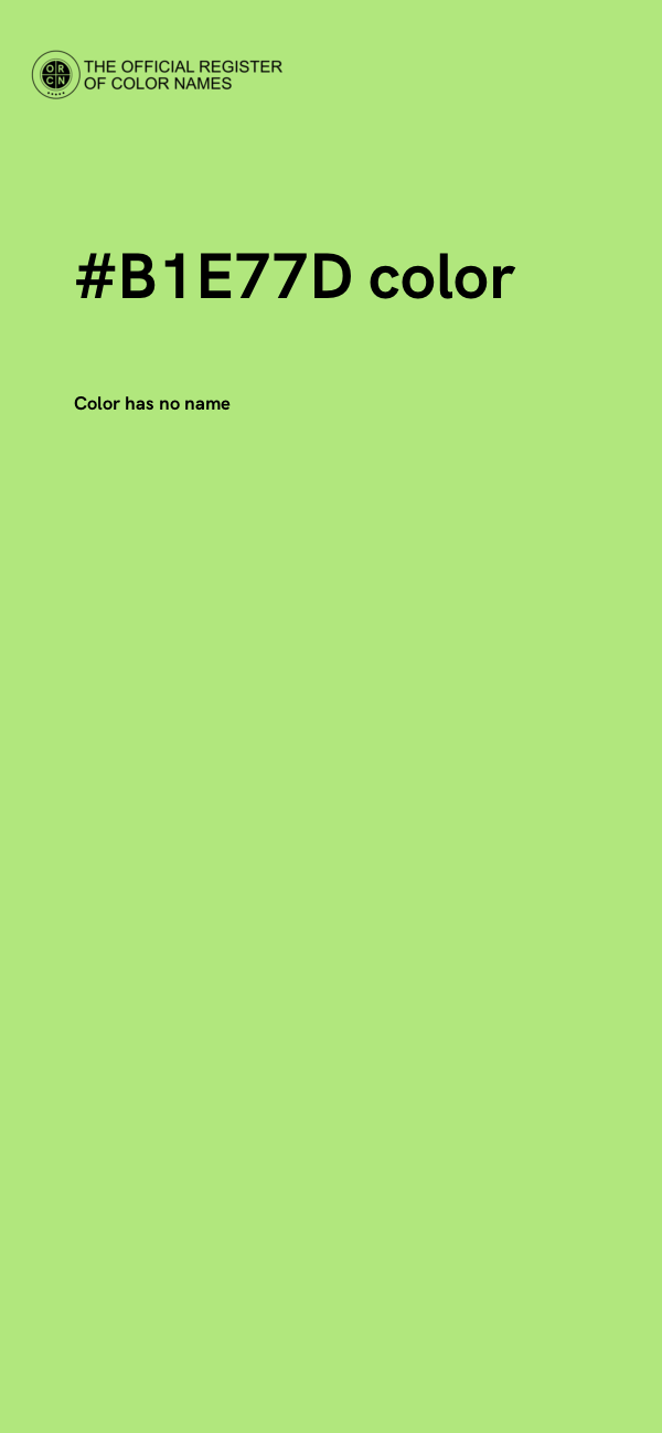 #B1E77D color image