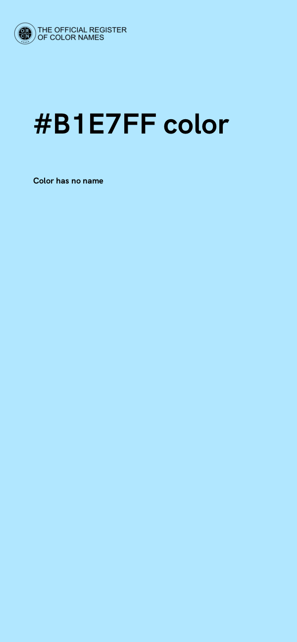 #B1E7FF color image