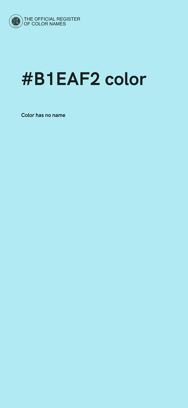 #B1EAF2 color image