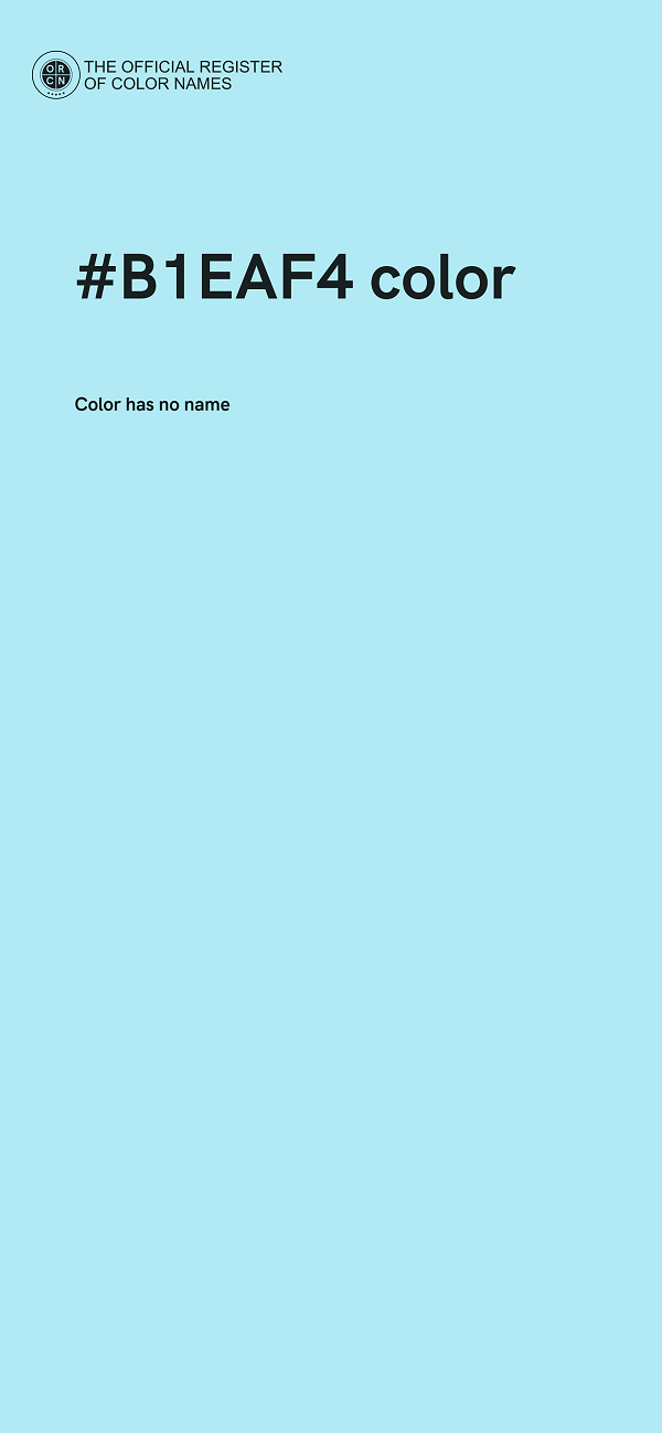 #B1EAF4 color image