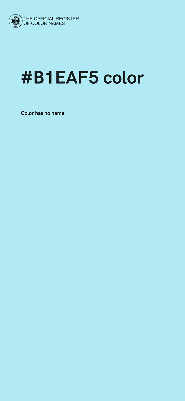 #B1EAF5 color image