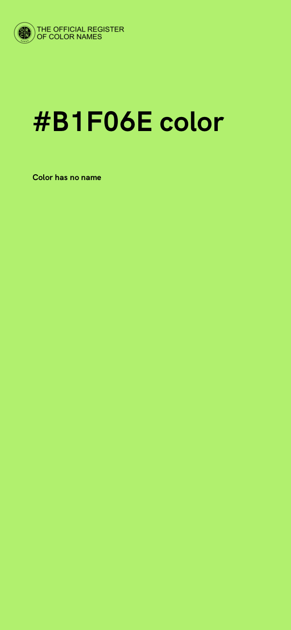 #B1F06E color image