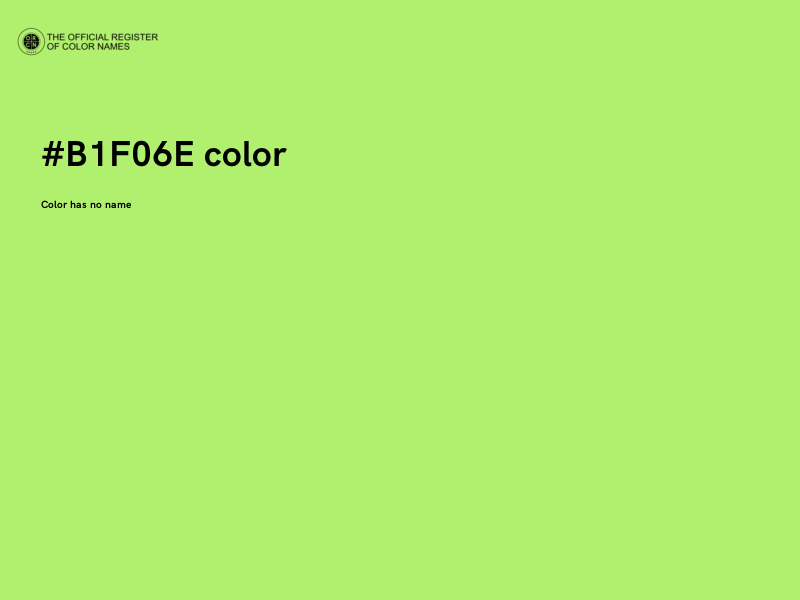 #B1F06E color image