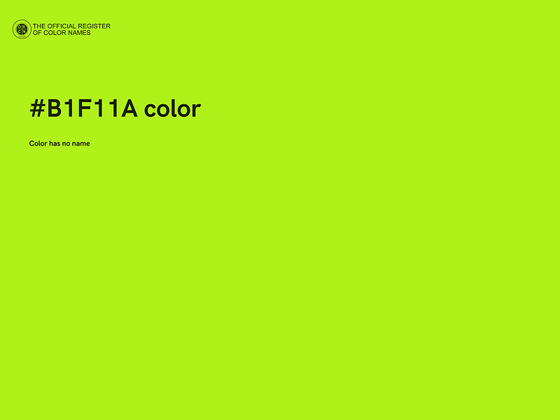 #B1F11A color image